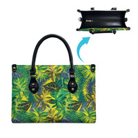 Hawaii Summer Tropical Leaves Leather Bag - Polynesian Pride