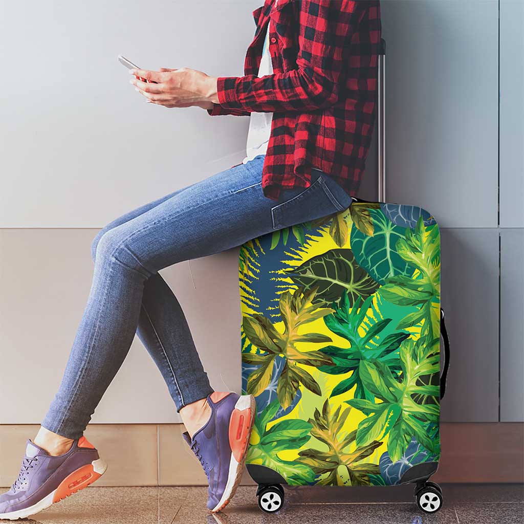 Hawaii Summer Tropical Leaves Luggage Cover - Polynesian Pride