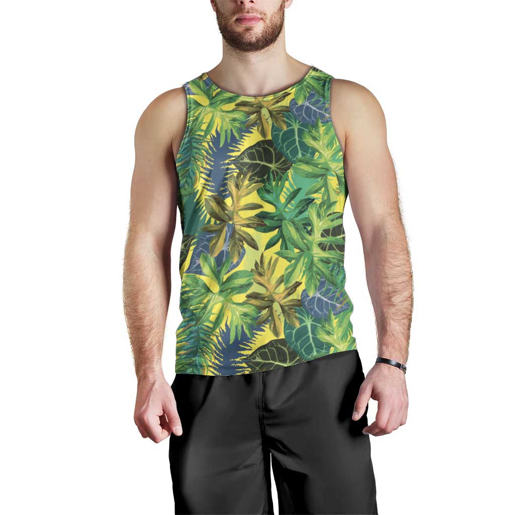 Hawaii Summer Tropical Leaves Men Tank Top LT01 - Polynesian Pride