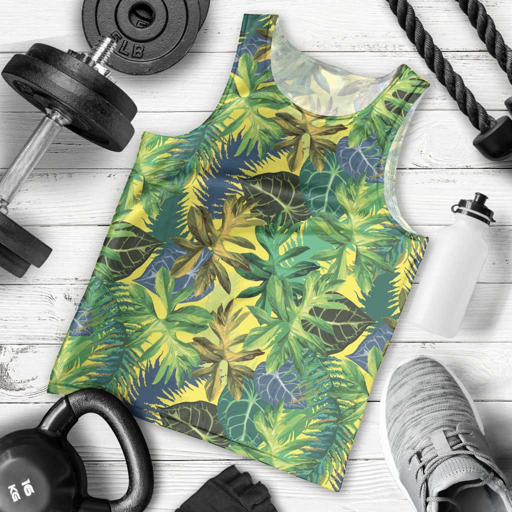 Hawaii Summer Tropical Leaves Men Tank Top LT01 - Polynesian Pride