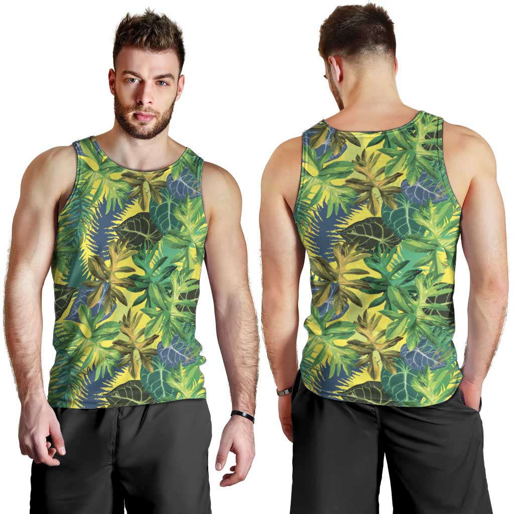 Hawaii Summer Tropical Leaves Men Tank Top LT01 - Polynesian Pride