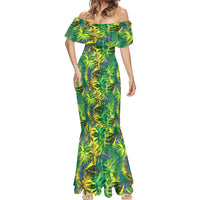 Hawaii Summer Tropical Leaves Mermaid Dress - Polynesian Pride
