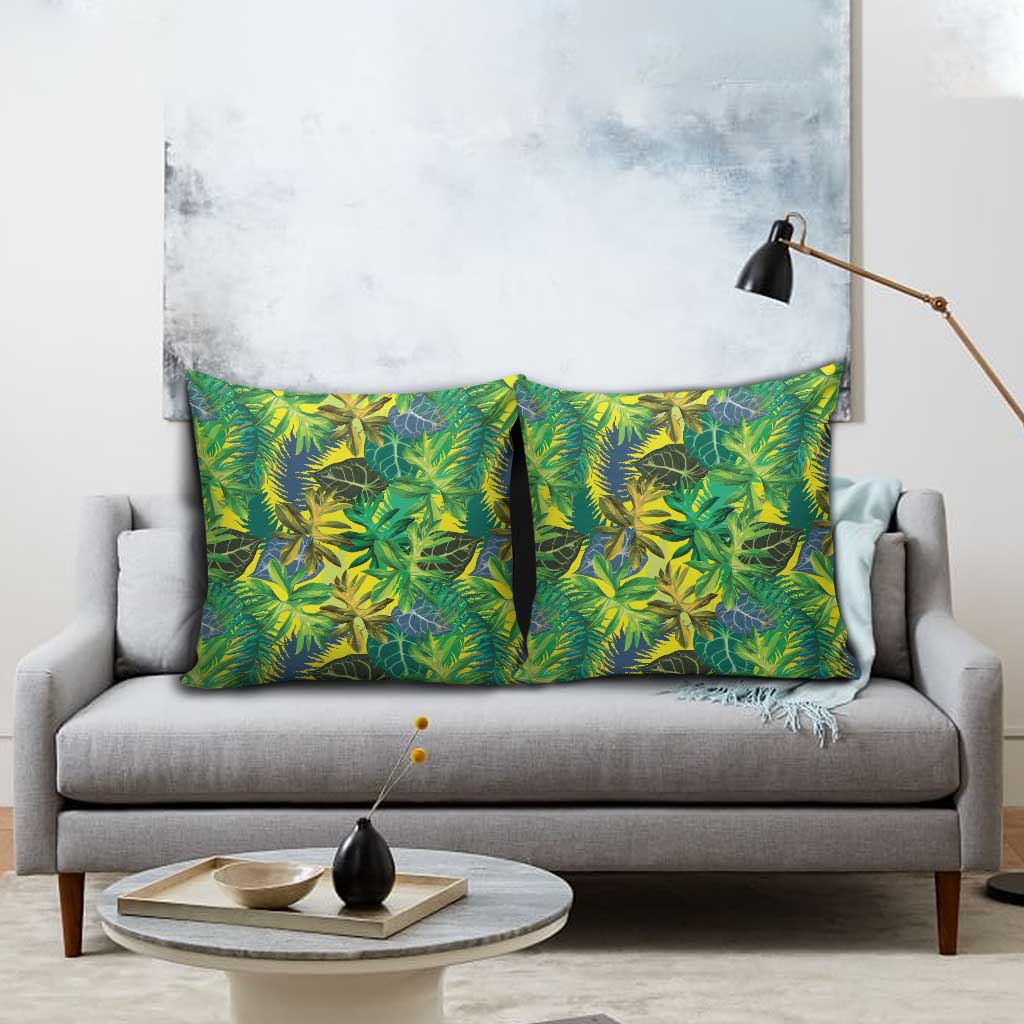 Hawaii Summer Tropical Leaves Pillow Cover - Polynesian Pride