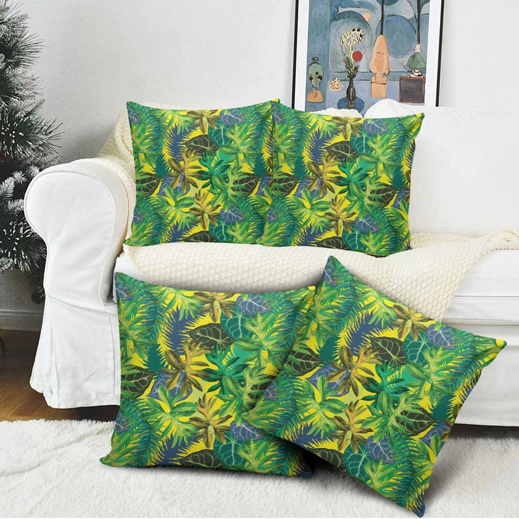 Hawaii Summer Tropical Leaves Pillow Cover - Polynesian Pride