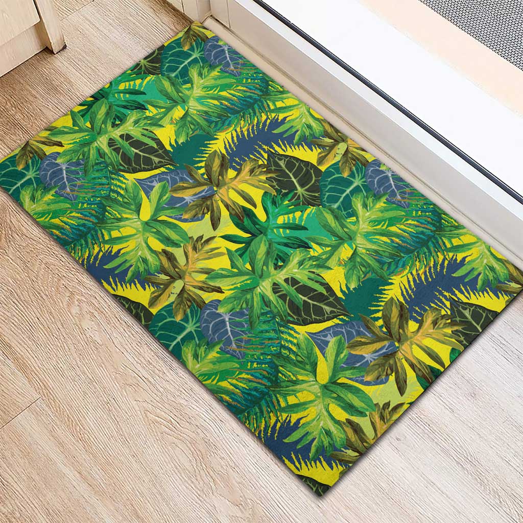 Hawaii Summer Tropical Leaves Rubber Doormat LT01 - Polynesian Pride