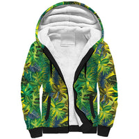Hawaii Summer Tropical Leaves Sherpa Hoodie LT01 Unisex Yellow - Polynesian Pride