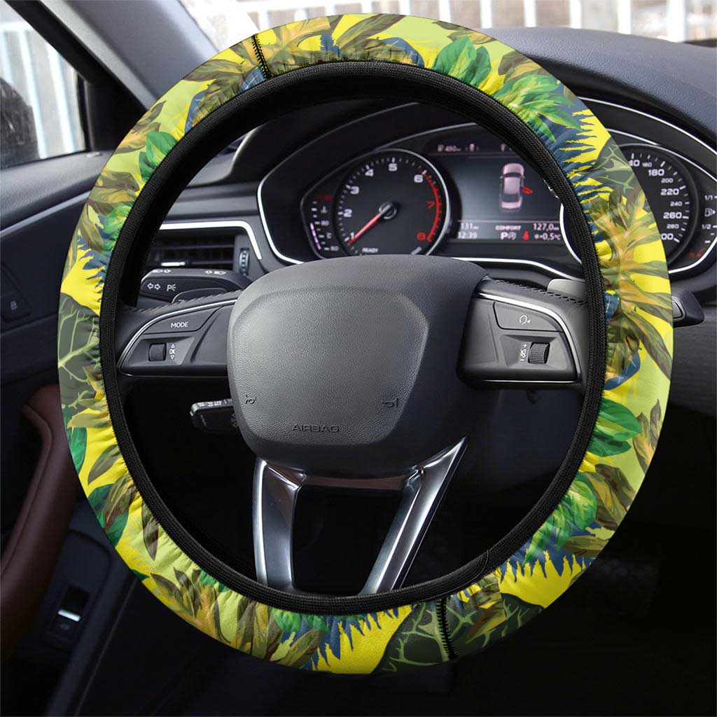 Hawaii Summer Tropical Leaves Steering Wheel Cover - Polynesian Pride