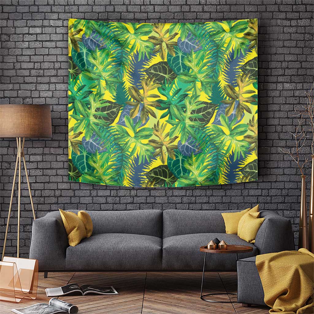 Hawaii Summer Tropical Leaves Tapestry - Polynesian Pride