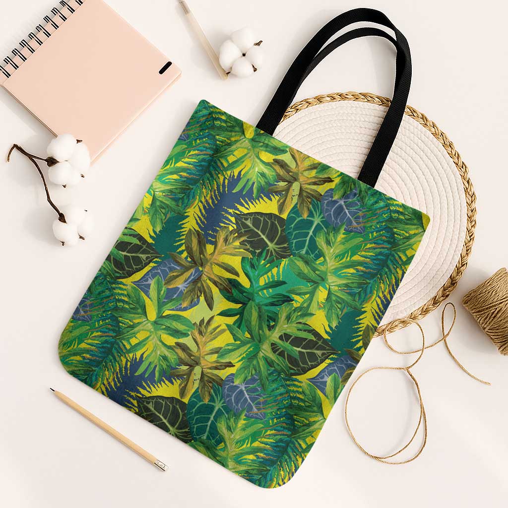 Hawaii Summer Tropical Leaves Tote Bag - Polynesian Pride