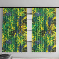 Hawaii Summer Tropical Leaves Window Curtain - Polynesian Pride