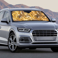 Hawaii Gold Tropical Leaves Auto Sun Shade - Polynesian Pride