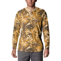 Hawaii Gold Tropical Leaves Button Sweatshirt LT01 - Polynesian Pride