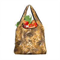 Hawaii Gold Tropical Leaves Grocery Bag LT01 1-pack One Size Gold - Polynesian Pride