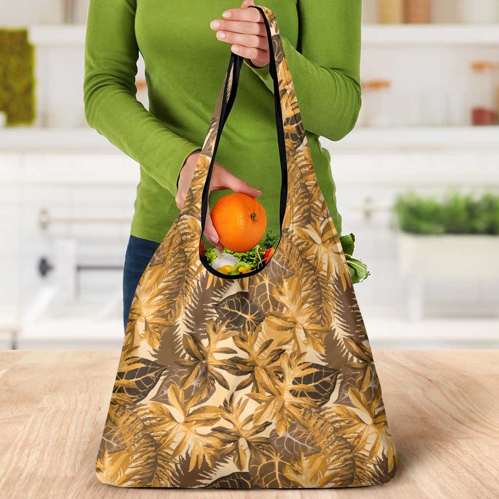 Hawaii Gold Tropical Leaves Grocery Bag LT01 - Polynesian Pride