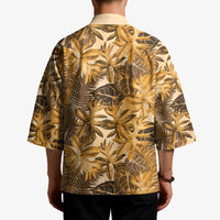 Hawaii Gold Tropical Leaves Kimono - Polynesian Pride