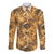 Hawaii Gold Tropical Leaves Long Sleeve Button Shirt - Polynesian Pride