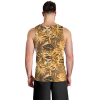 Hawaii Gold Tropical Leaves Men Tank Top LT01 - Polynesian Pride