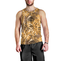 Hawaii Gold Tropical Leaves Men Tank Top LT01 - Polynesian Pride