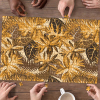 Hawaii Gold Tropical Leaves Puzzle - Polynesian Pride