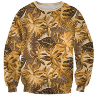 Hawaii Gold Tropical Leaves Sweatshirt LT01 Unisex Gold - Polynesian Pride