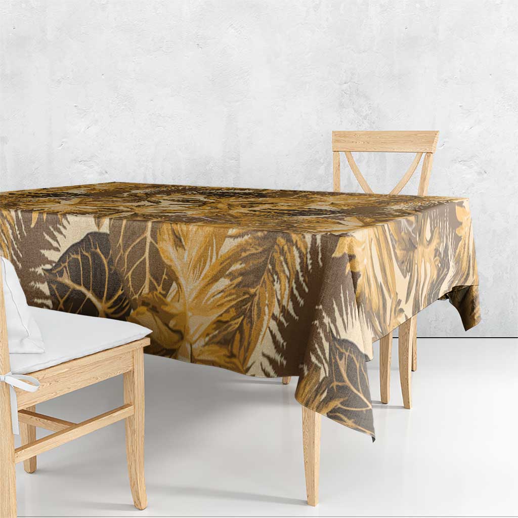 Hawaii Gold Tropical Leaves Tablecloth LT01 - Polynesian Pride
