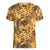 Hawaii Gold Tropical Leaves Women V-Neck T-Shirt - Polynesian Pride
