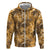 Hawaii Gold Tropical Leaves Zip Hoodie - Polynesian Pride