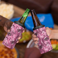 Hawaii Pink Tropical Leaves 4 in 1 Can Cooler Tumbler - Polynesian Pride