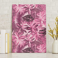 Hawaii Pink Tropical Leaves Canvas Wall Art LT01 Without Frame Pink - Polynesian Pride