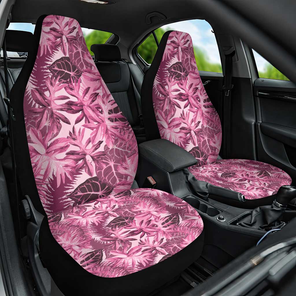 Hawaii Pink Tropical Leaves Car Seat Cover - Polynesian Pride