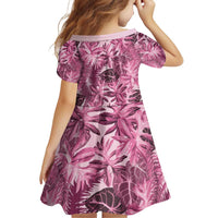 Hawaii Pink Tropical Leaves Family Matching Puletasi and Hawaiian Shirt - Polynesian Pride