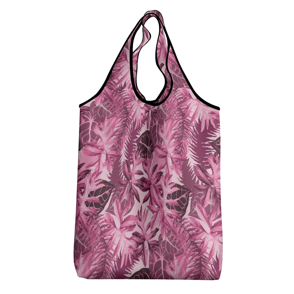 Hawaii Pink Tropical Leaves Grocery Bag LT01 - Polynesian Pride