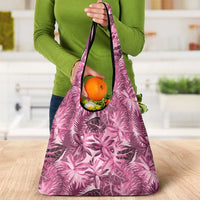 Hawaii Pink Tropical Leaves Grocery Bag LT01 - Polynesian Pride