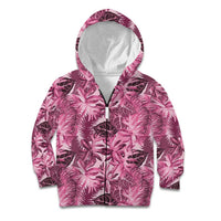 Hawaii Pink Tropical Leaves Kid Hoodie - Polynesian Pride