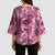 Hawaii Pink Tropical Leaves Kimono Sleeve Blouse - Polynesian Pride