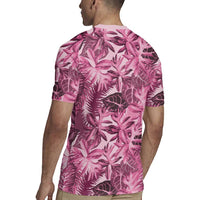 Hawaii Pink Tropical Leaves Rugby Jersey LT01 - Polynesian Pride