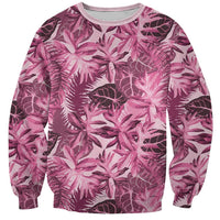 Hawaii Pink Tropical Leaves Sweatshirt LT01 Unisex Pink - Polynesian Pride