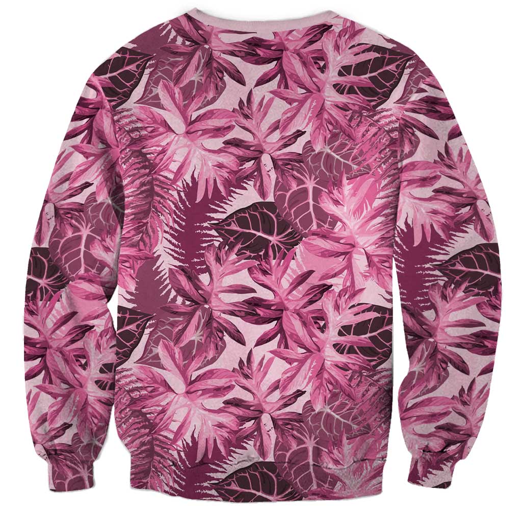 Hawaii Pink Tropical Leaves Sweatshirt LT01 - Polynesian Pride