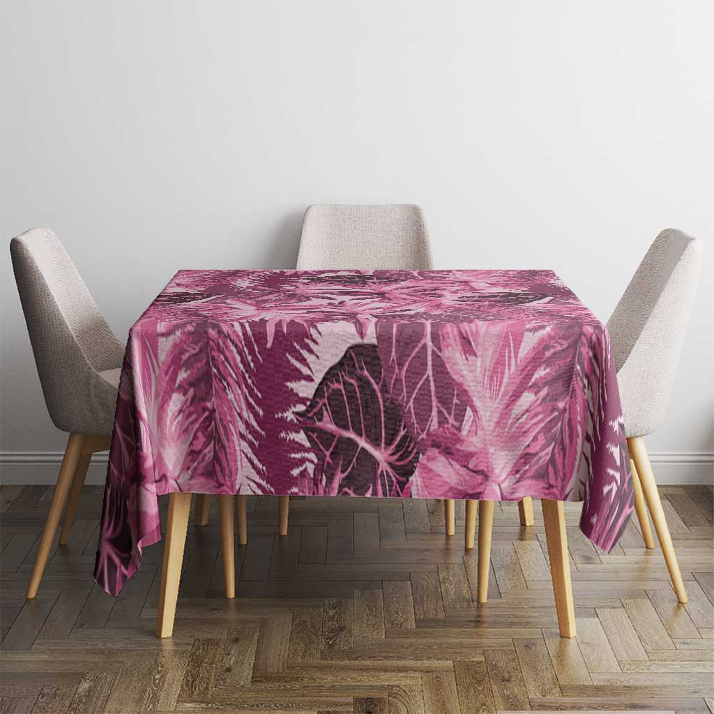 Hawaii Pink Tropical Leaves Tablecloth LT01 - Polynesian Pride