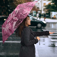 Hawaii Pink Tropical Leaves Umbrella - Polynesian Pride
