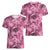 Hawaii Pink Tropical Leaves Women V-Neck T-Shirt - Polynesian Pride