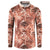 Hawaii Red Brown Tropical Leaves Button Sweatshirt - Polynesian Pride