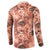 Hawaii Red Brown Tropical Leaves Button Sweatshirt - Polynesian Pride