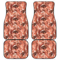 Hawaii Red Brown Tropical Leaves Car Mats - Polynesian Pride