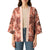 Hawaii Red Brown Tropical Leaves Kimono - Polynesian Pride