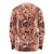 Hawaii Red Brown Tropical Leaves Long Sleeve Shirt - Polynesian Pride