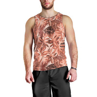 Hawaii Red Brown Tropical Leaves Men Tank Top LT01 - Polynesian Pride