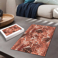 Hawaii Red Brown Tropical Leaves Puzzle - Polynesian Pride
