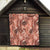 Hawaii Red Brown Tropical Leaves Quilt - Polynesian Pride