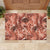 Hawaii Red Brown Tropical Leaves Rubber Doormat - Polynesian Pride